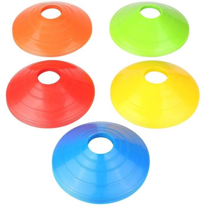 Lot De 60 Cônes De Marquage Football - Multicolores Avec Sac - Entraînement Sport