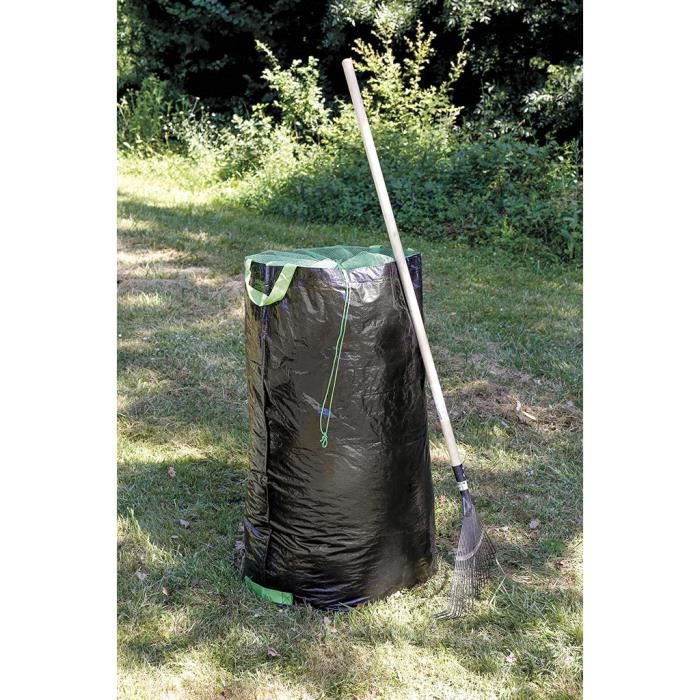 Sac Déchets Végétaux Greengeers 90L - Autostable, Poignées Renforcées, Vert