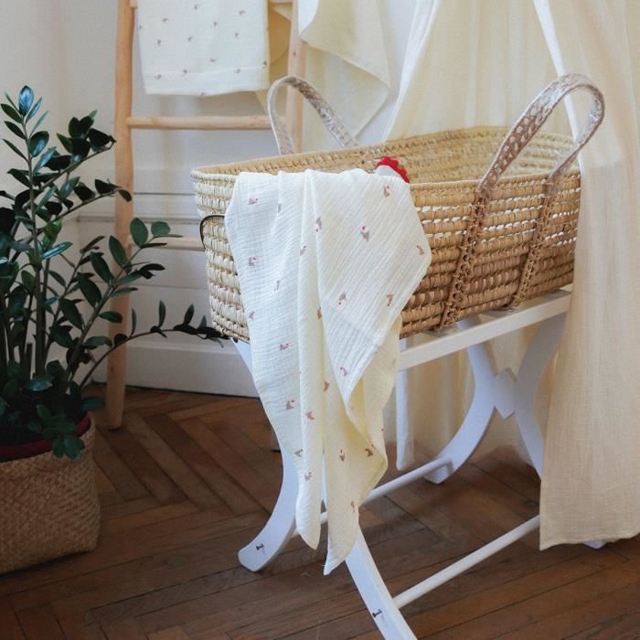 Doudou plat avec tête de panda bébé noir