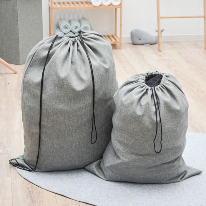 Sac à linge de voyage XXL 115 l, sac à linge avec 2 bretelles