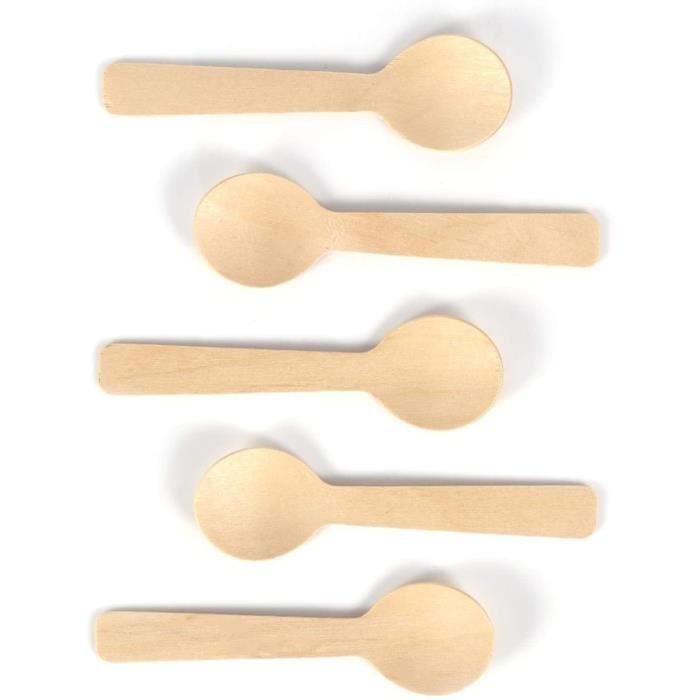 Lot de 3 spatules en bambou de qualité supérieure, cuillère en bois