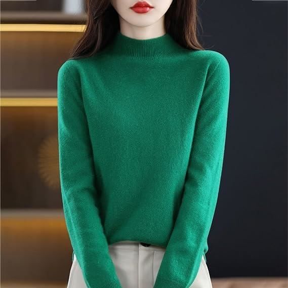 Pull Femme En Cachemire - Col Rond Manches Longues - Chic, Chaud Et Confortable - Automne/hiver