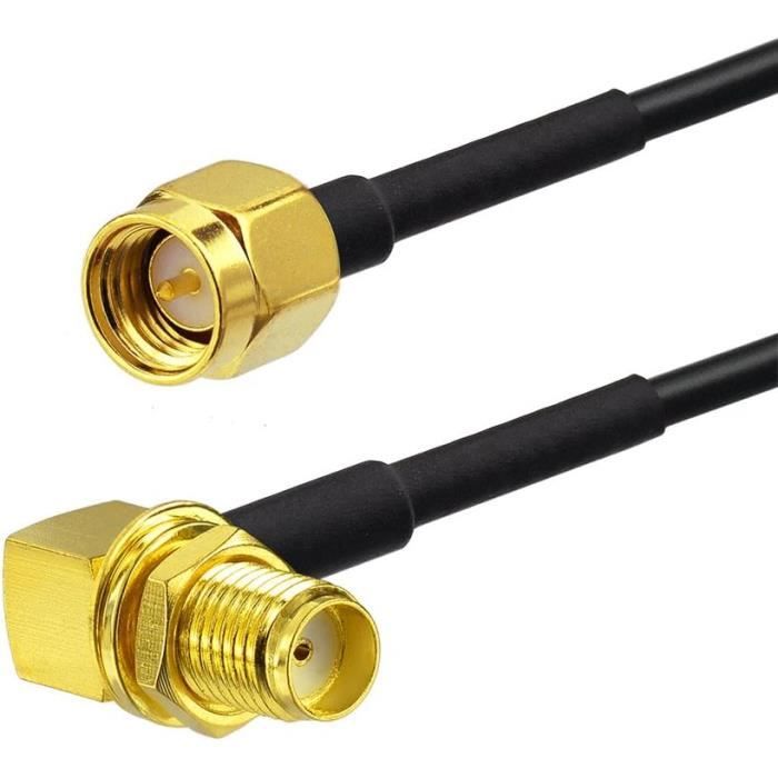 Lot De 2 Câbles Rallonge Antenne SMA Male à Femelle 2m RG174 - 4G WiFi Drone
