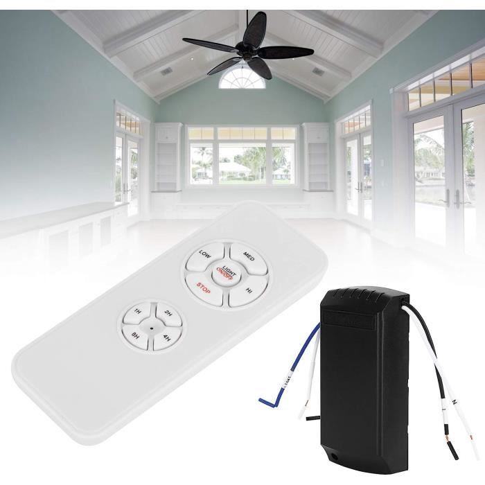 Kit Télécommande Pour Ventilateur Plafond DC – 6 Vitesses + Minuterie | Remplacement Sans Fil Avec Batterie