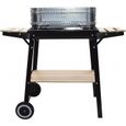 Barbecue charbon BUFFALO - CONCEPT USINE - Sur chariot - Surface de cuisson 48x28 cm-2