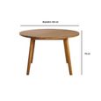 Table ronde de jardin en bois d'acacia VERONE - BEAU RIVAGE - 120 cm - 4/6 personnes-2