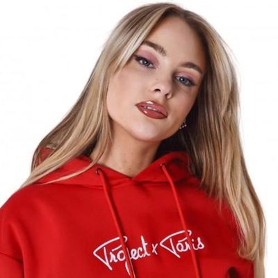 Sweat à capuche rouge american apparel vintage zip