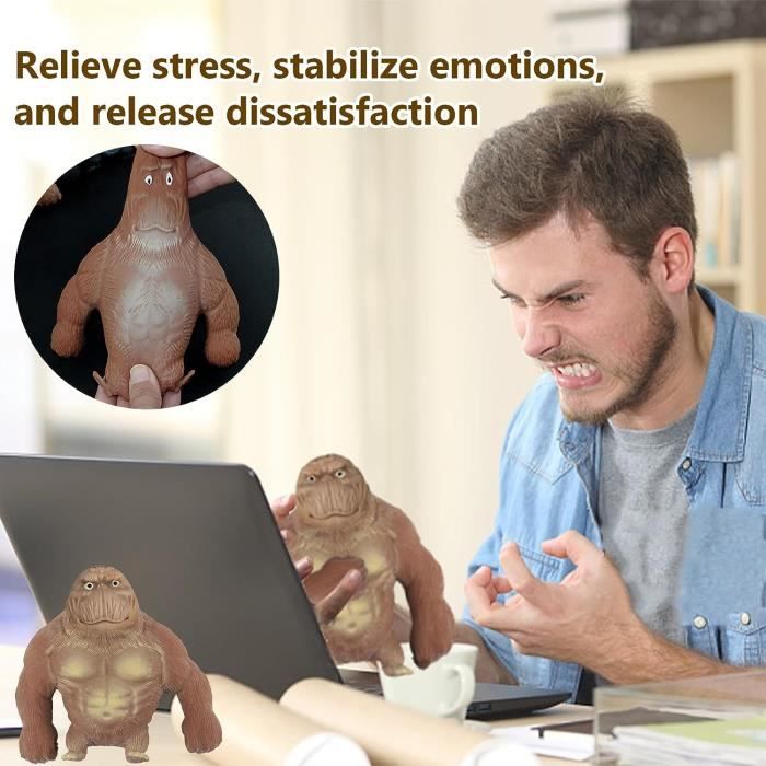 Jouet Gorille Anti-anxiété, Figurine de Gorille Anti Stress, Stretch Gorilla  Figure Convient pour Les Loisirs, Le Divertissement - Cdiscount