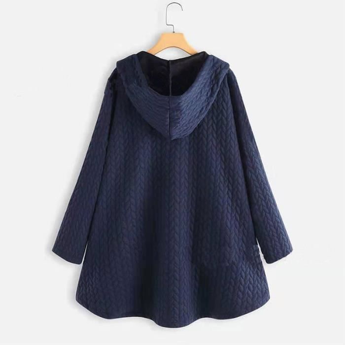 Manteau Décontracté En Tricot à Manches Patchwork Avec Poches Et Revers Pour Femme - Style Chaud Et Élégant