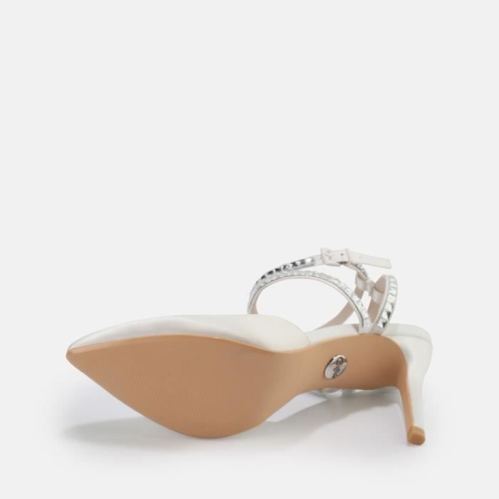 Escarpins Buffalo Talon Aiguille Beige - Taille 39 - Cuir Vernis - Occasion - Modèle Andrea