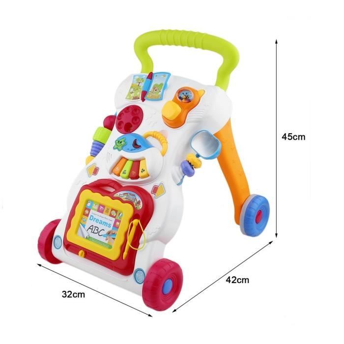 Trotteur interactif pour apprendre à marcher avec musique pour enfants LIU®  - Cdiscount Puériculture & Eveil bébé