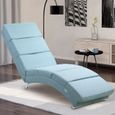 Méridienne London Chaise de relaxation Chaise longue d’intérieur design Fauteuil relax salon bleu pétrole-3