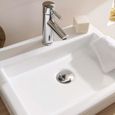 Vasque salle de bain à poser en céramique blanche - MOB-IN - PADI - Rectangulaire - L48 x P38-3