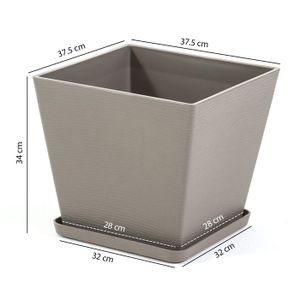 Soucoupe Pour Pot Marina Taupe ø34cm
