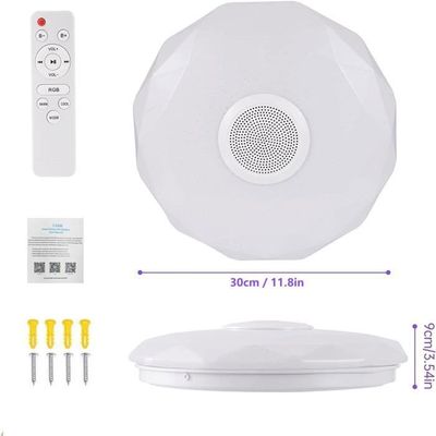 PRUMYA Plafonnier LED Chambre RGB Alexa contrôle APP télécommande Luminaire Plafonnie WiFi Bluetooth Lampe Plafond 30W - Maison