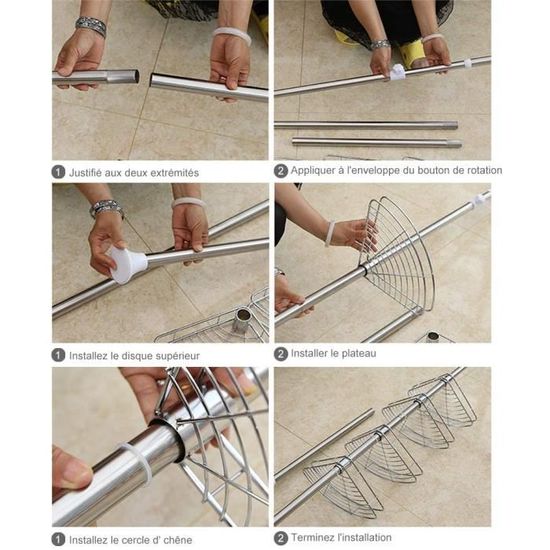Flyelf Étagère dangle de Douche Télescopique en Acier Inoxydable,sans Perçage 4 Paniers Hauteur Réglable avec 3/4 Paniers pour Salle de Bain et Cuisine Flyelf Étagère dangle de Douche Télescopique en Acier Inoxydable,sans Perçage 4 Paniers Hauteur Réglable avec 3/4 Paniers pour Salle de Bain et Cuisine