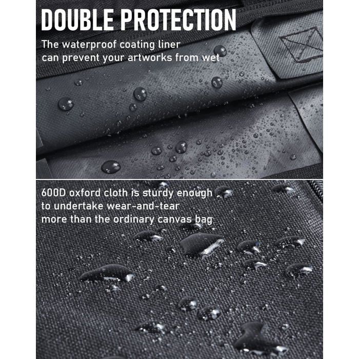 Sac Fourre-tout JJRING 61 X 91 Cm - Portfolio Artistique Avec Bandoulière - Pour Affiches Et Toiles
