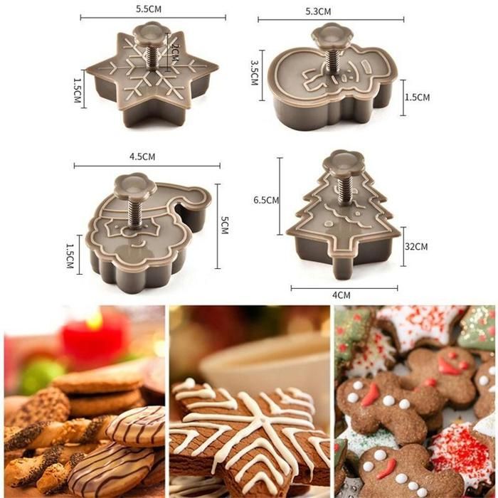 Emporte-pièce En Bois Père Noël 3D – Pour Biscuits, Pâte, Fromage – Taille 10x8x2 Cm – Réutilisable