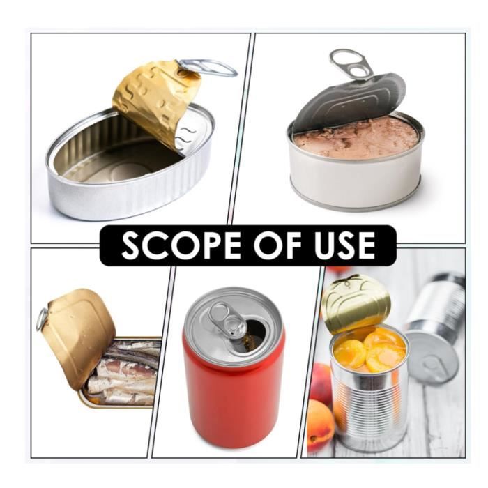 Ouvre-Boîte En Forme J - Ergonomique & Antidérapant Pour Boîtes De Conserve - Facile à Utiliser Pour Arthritiques