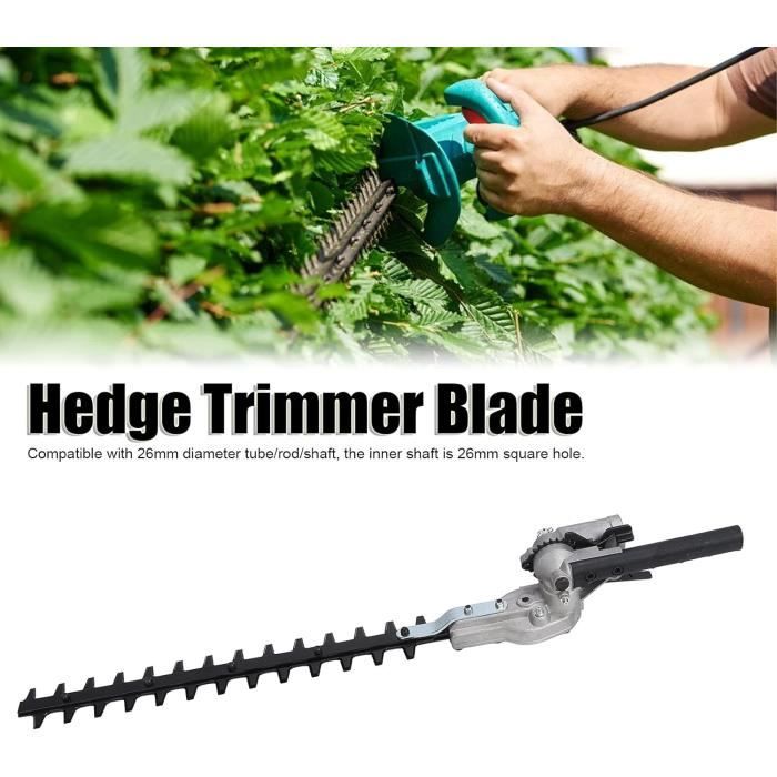 Tête De Taille-haie Sur Perche - Lame 55 Cm En Acier Au Manganèse - Pour Haies Et Buissons - Compatible Débroussailleuse - 2