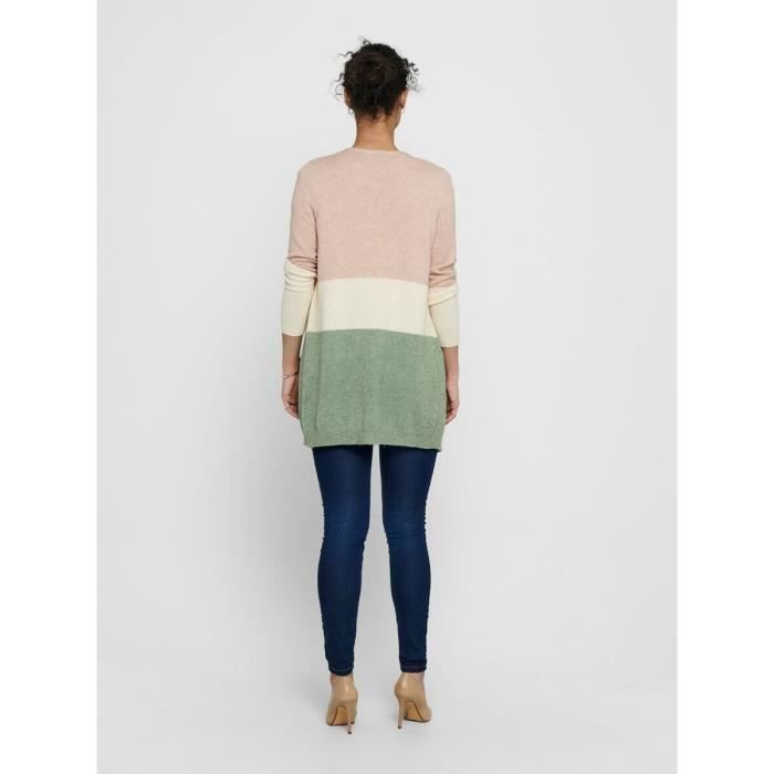 Gilet Cardigan femme Only Queen long rose smoke Rose smoke