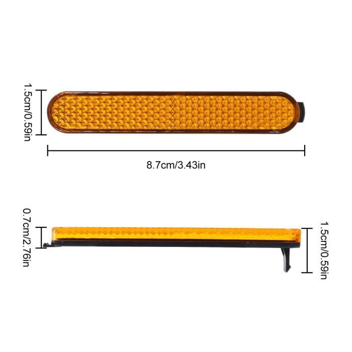 Caches Réfléchissants Pour Roue Arrière Xiaomi Pro2 1S Essential - 4 Pièces Orange