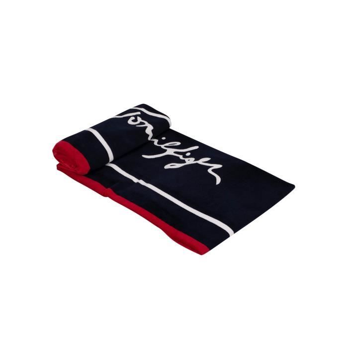 Serviette de plage top tommy hilfiger solde