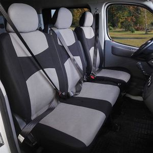 Couvre siege Avant Grand Confort pour Trafic II Autobus/Autocar (2008/02-2017/12), 1 Pièce, NOIR