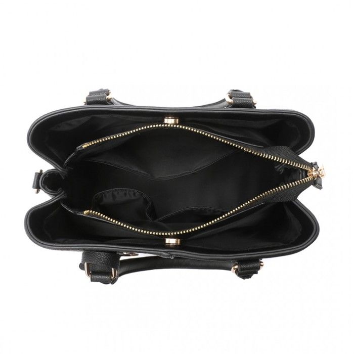 Sac a Main Femme en Cuir Sac a Bandouliere Femme 30.5x14x22cm Sac Travail Mode Sac Epaule Sac Fourre tout Elegant Classique Noir Noir Cdiscount Bagagerie Maroquinerie