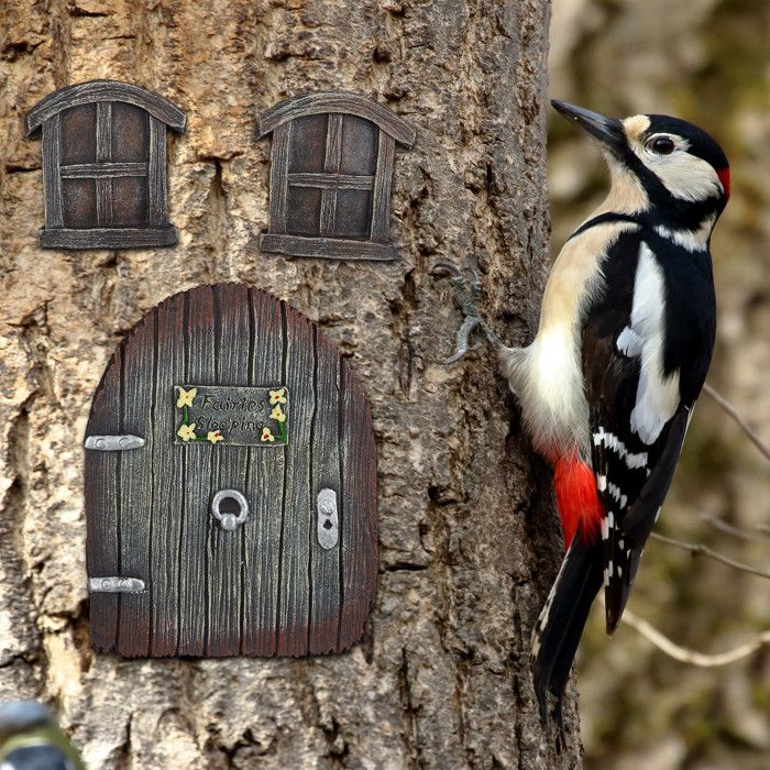 Porte D'Elfe - Porte De Lutin - Porte De Fée - Décoration De Jardin - Décoration De Jardin