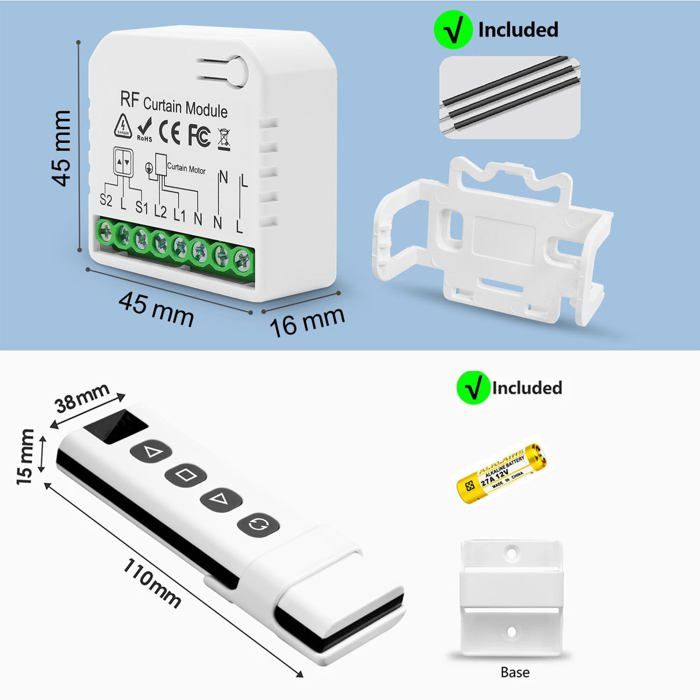Module Design Interrupteur Interrupteur Module Volet Roulant Interrupteur Sans Fil 220V 230V ...