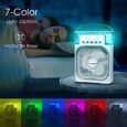 Climatiseur Portable - MOOHOP - Ventilateur USB - 3 Vitesses - 7 Lumières Colorées - 5W