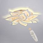 Ganeed Plafonnier,72W Dimmable LED Moderne Métal Acrylique Plafonnier Encastré avec Télécommande,Forme de fleur à 10