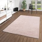 Tapis Shaggy à poils longs - PERGAMON - Aloha - Rose - 120x170 cm