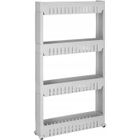 Etagère 4 étages à roulettes SPRINGOS - Meuble de rangement de cuisine et salle de bains - Gris
