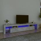 vidaXL Meuble TV avec Lumières LED Centre de Divertissement Rangement Meuble Média Meuble de Salon Salle de Séjour Maison 3152797