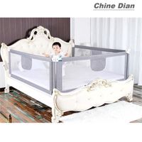 Barrière de lit bébé Chine Dian 1PC 1.8m - Gris - Réglable - Universel - Pour enfant de 18 mois à 5 ans