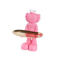 Plateau porte-clés rose, organisateur décoratif pour bijoux, montres, cosmétiques, clés, portefeuille de téléphone, 22cm de haut