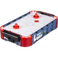 Jeu de air-hockey - RELAXDAYS - Avec LEDs, ventilateur et accessoires - Multicolore