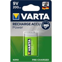 Piles rechargeables Ni-MH Accu Power 9V 6LR61 200mAh - VARTA - 56722101401