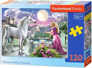 PUZZLE Puzzle Princesse et Licornes 120 Pièces.[Z3131]