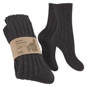BLEU FORET CHAUSSETTE LAINE ALPAGA A COTES 6570 GRIS FLANELLE