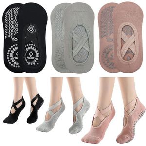 Chaussette Pilates Femme Chaussettes De Yoga à 5 Doigts Antidérapantes - Coton Pour Femmes/hommes - Taille EU 35-40 - Pour Pilates, Fitness Coton Sport