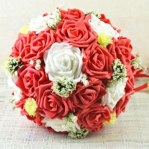Boule De Fleur Rouge Et Blanc Pour Mariage