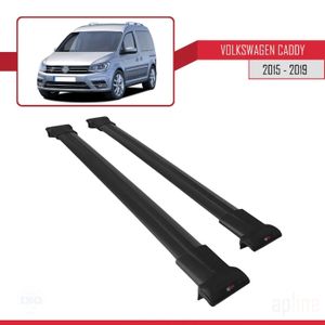 BARRES DE TOIT Compatible avec Volkswagen Caddy 2020-2024 Barres de Toit FLY Modèle Railing Porte-Bagages de voiture NOIR