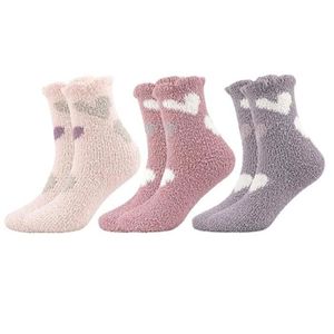 Chaussettes Longues Femme Doublées Polaire - Griffes Antidérapantes - Taille Unique (pointures 5 à 9) - 5