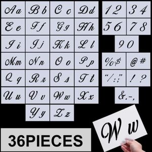 Souple pour des Projets de Bricolage inodiref 8 Pièces Pochoirs Lettres et Chiffres Plastique Alphabet Lettre Numéro Dessin Peinture Pochoirs Pochoirs Alphabet Réutilisable Lavable