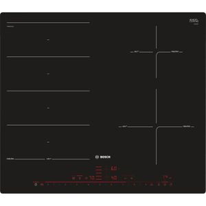 Bosch PUJ631BB5E Induktionskochfeld – 60 Cm, 4600 W, 3 Kochzonen, TouchSelect | Schwarz, Einbaumaße 56x49 Cm, Serie 4