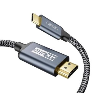 ADAPTATEUR AUDIO-VIDÉO  HDMI USB C 0,5M, 4K 60Hz Cable Usb C vers HDMI Com