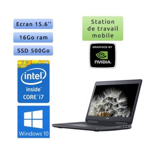 DELL Precision 7520 Quad Core i7 16Go Ram 512Go NVMe LED 15.6'' NVidia  M1200m Windows 10 Pro 64 GARANTIE 2 ANS - Matériel Informatique Occasion /  SOREPI
